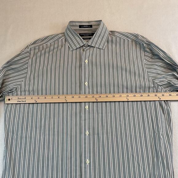Daniel Cremieux Classics Shirt Mens L Gray Stripes Tailored Fit Long Sleeves - Picture 7 of 12